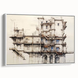 Architectural Wall Art - Historic Building Illustration