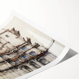 Architectural Wall Art - Historic Building Illustration