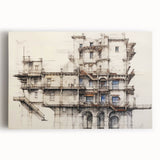 Architectural Wall Art - Historic Building Illustration