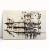 Architectural Wall Art - Historic Building Illustration