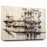 Architectural Wall Art - Historic Building Illustration