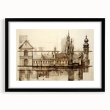 Architectural Wall Art - Historic Church Illustration