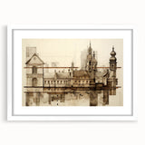 Architectural Wall Art - Historic Church Illustration
