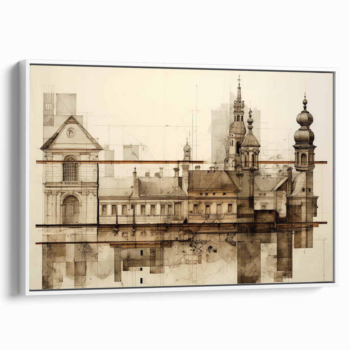 Architectural Wall Art - Historic Church Illustration