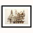 Architectural Wall Art - Vintage Building Illustration