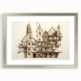 Architectural Wall Art - Vintage Building Illustration