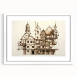 Architectural Wall Art - Vintage Building Illustration