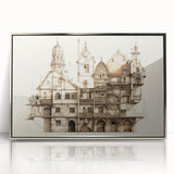 Architectural Wall Art - Vintage Building Illustration