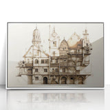 Architectural Wall Art - Vintage Building Illustration