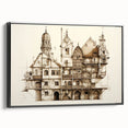 Architectural Wall Art - Vintage Building Illustration