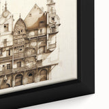 Architectural Wall Art - Vintage Building Illustration