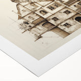 Architectural Wall Art - Vintage Building Illustration
