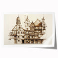 Architectural Wall Art - Vintage Building Illustration