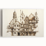 Architectural Wall Art - Vintage Building Illustration