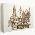 Architectural Wall Art - Vintage Building Illustration