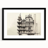 Architectural Wall Art - Historic Mansion Illustration