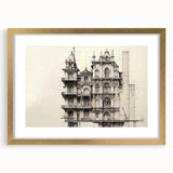 Architectural Wall Art - Historic Mansion Illustration