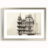 Architectural Wall Art - Historic Mansion Illustration
