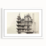 Architectural Wall Art - Historic Mansion Illustration