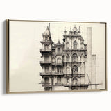 Architectural Wall Art - Historic Mansion Illustration