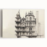 Architectural Wall Art - Historic Mansion Illustration
