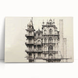 Architectural Wall Art - Historic Mansion Illustration