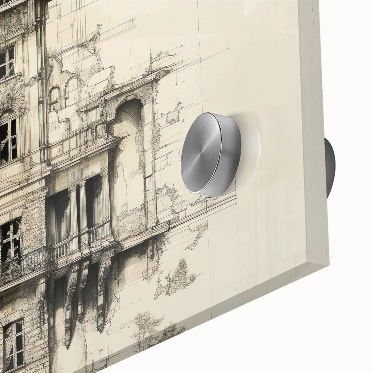 Architectural Wall Art - Vintage Mansion Illustration