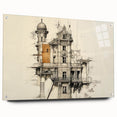 Architectural Wall Art - Vintage Mansion Illustration