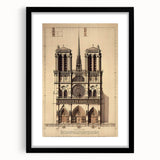 Architectural Wall Art: Vintage Cathedral Design Print