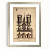 Architectural Wall Art: Vintage Cathedral Design Print