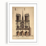 Architectural Wall Art: Vintage Cathedral Design Print