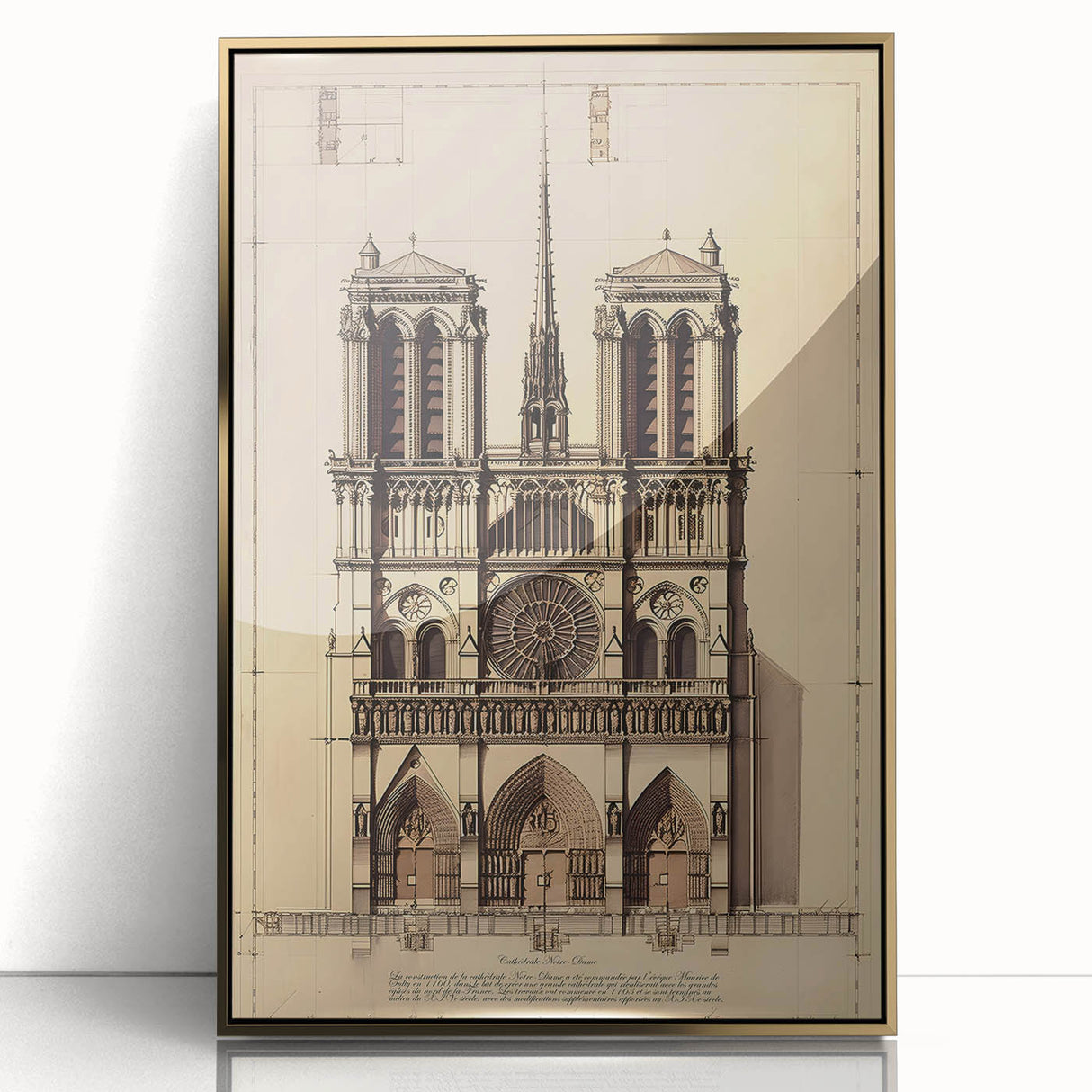 Architectural Wall Art: Vintage Cathedral Design Print