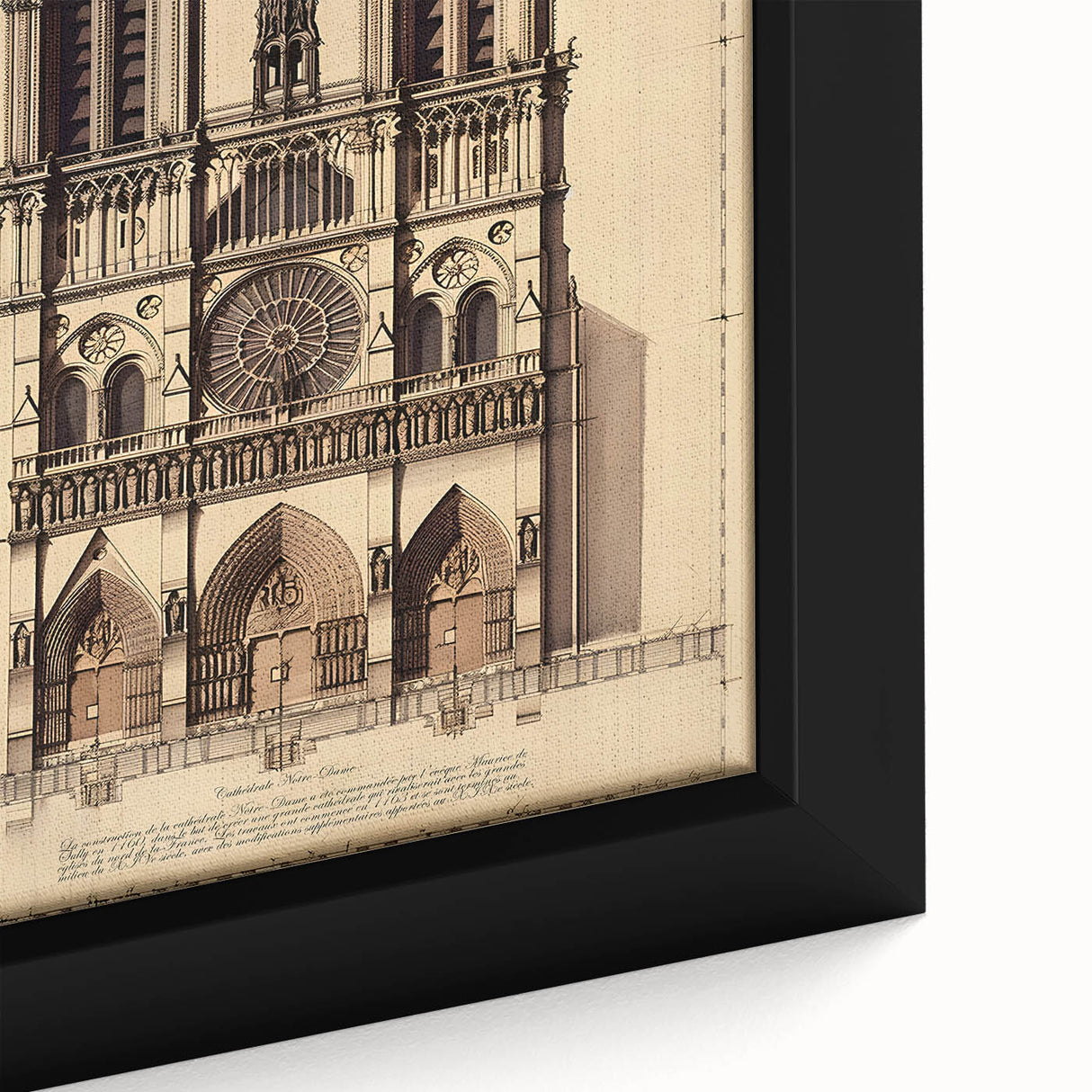 Architectural Wall Art: Vintage Cathedral Design Print