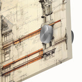 Architectural Wall Art - Clock Tower Illustration