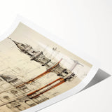 Architectural Wall Art - Clock Tower Illustration