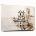 Architectural Wall Art - Historic Church Illustration