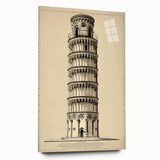 Architectural Wall Art: Leaning Tower of Pisa Print