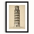 Architectural Wall Art: Leaning Tower of Pisa Print