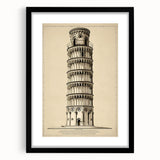 Architectural Wall Art: Leaning Tower of Pisa Print