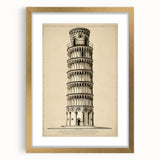 Architectural Wall Art: Leaning Tower of Pisa Print