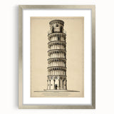 Architectural Wall Art: Leaning Tower of Pisa Print