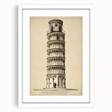 Architectural Wall Art: Leaning Tower of Pisa Print