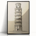 Architectural Wall Art: Leaning Tower of Pisa Print