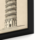 Architectural Wall Art: Leaning Tower of Pisa Print