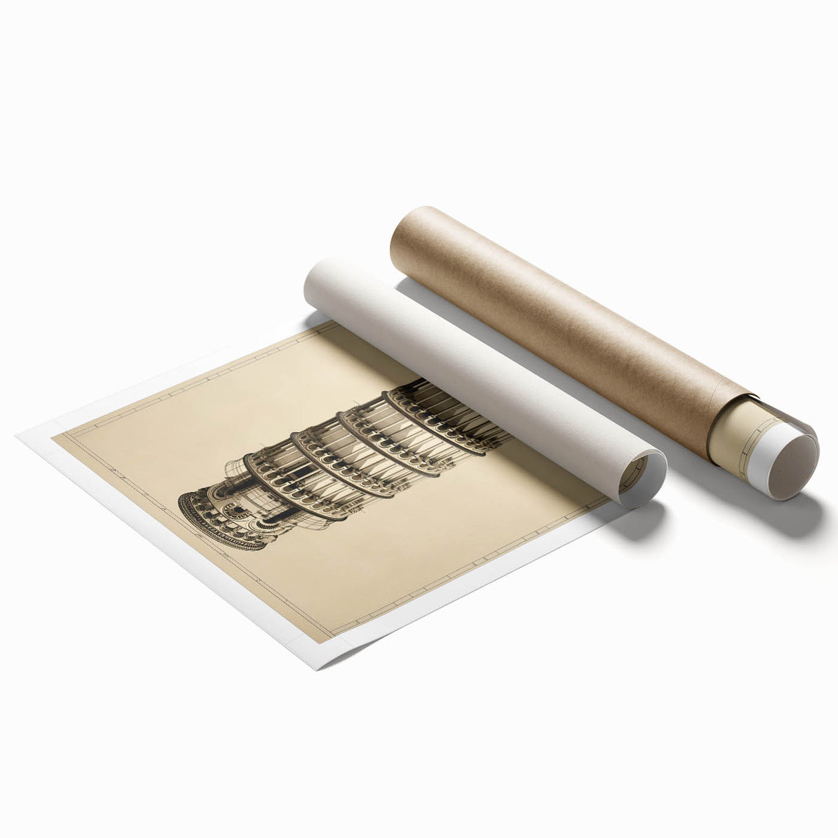 Architectural Wall Art: Leaning Tower of Pisa Print