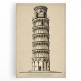 Architectural Wall Art: Leaning Tower of Pisa Print