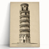 Architectural Wall Art: Leaning Tower of Pisa Print