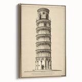 Architectural Wall Art: Leaning Tower of Pisa Print