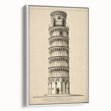 Architectural Wall Art: Leaning Tower of Pisa Print