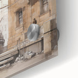 Architectural Wall Art: Historic Dock and Ship Illustration